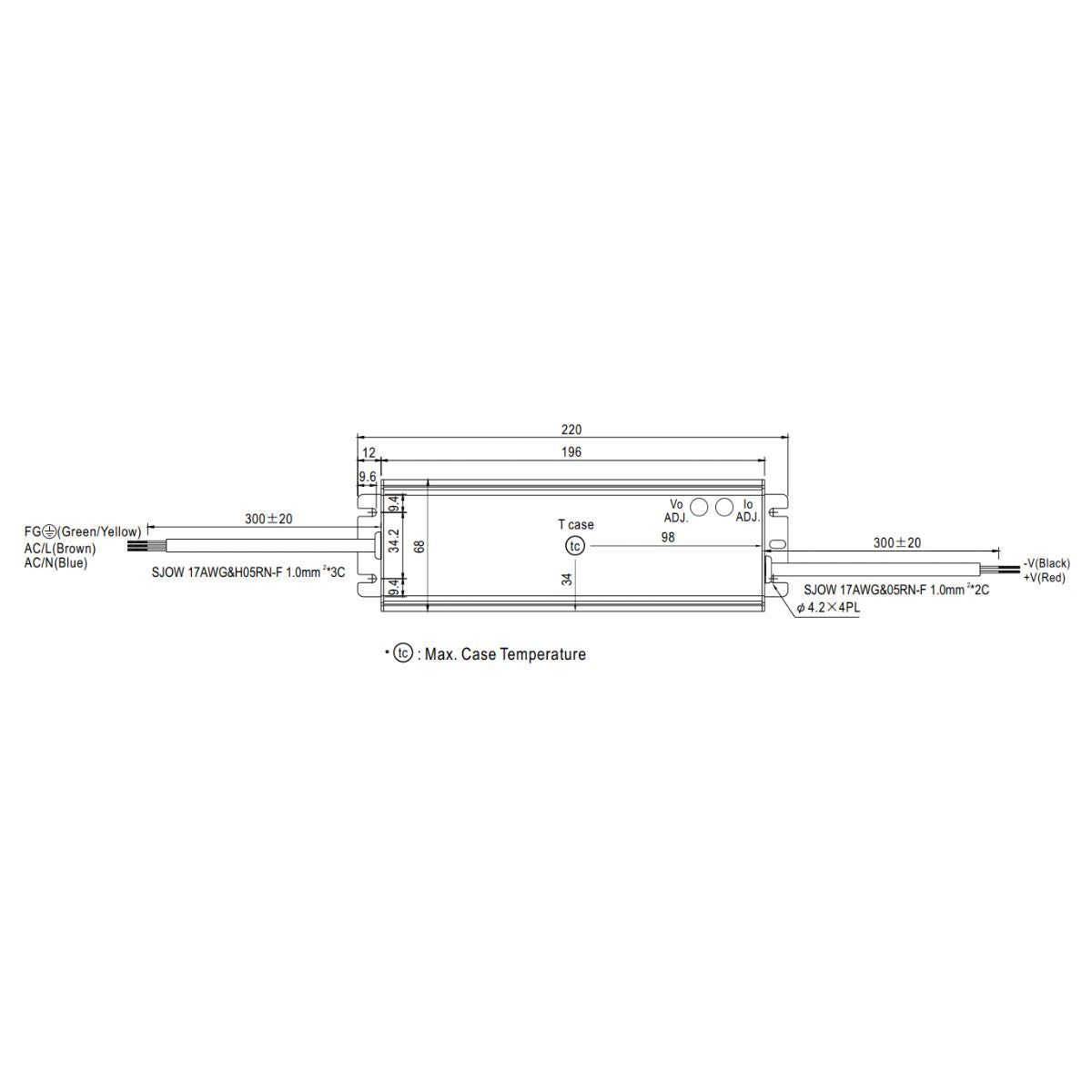 Mean Well 48V HLG-120H-48A - 48V Stromschiene