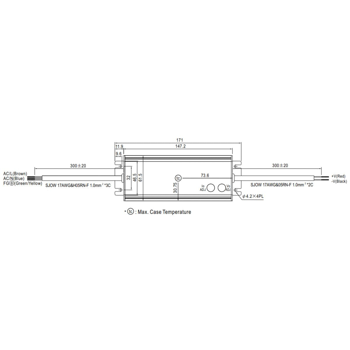 Mean Well 48V HLG-60H-48A - 48V Stromschiene
