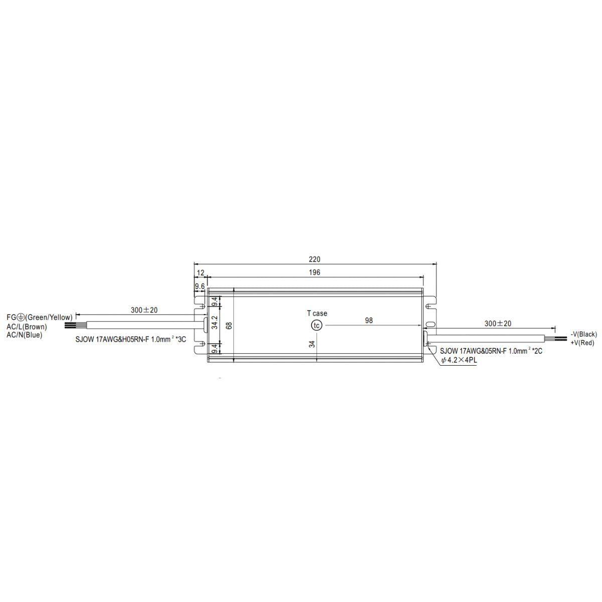 Mean Well 24V HLG-100H-24B 1-10V / Potentiometer - LED-Treiber