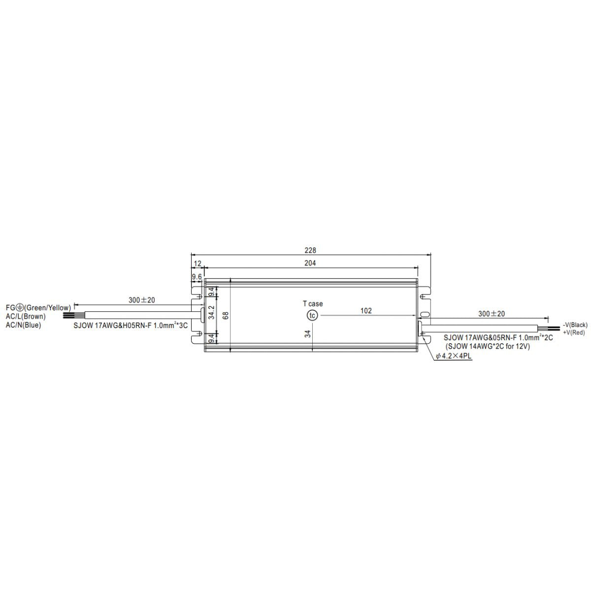 Mean Well 24V HLG-150H-24B 1-10V / Potentiometer - LED-Treiber