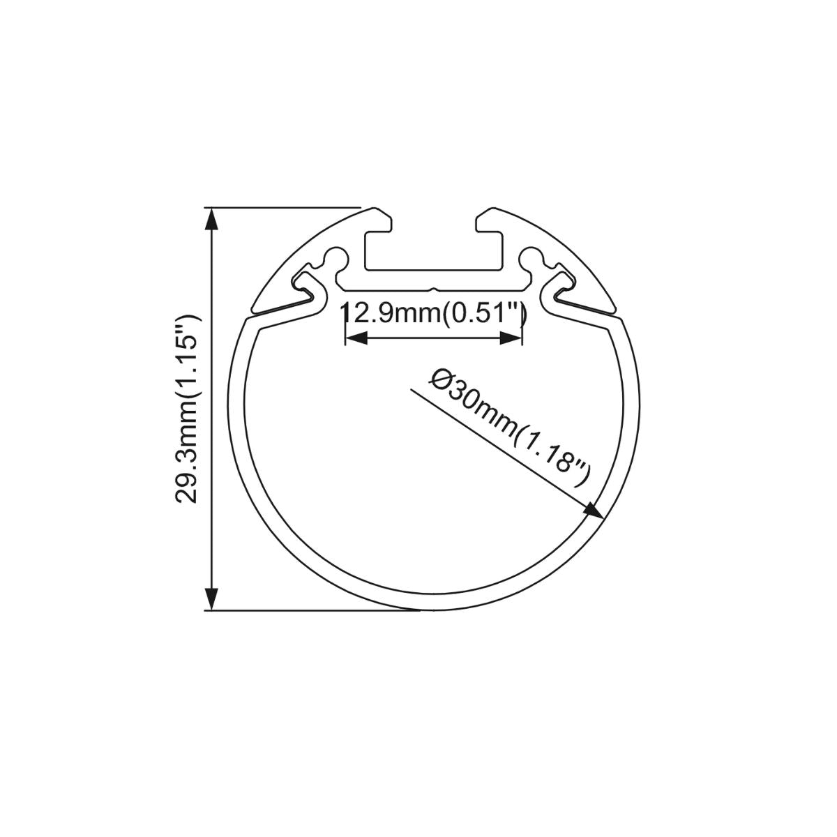 Tube 30mm - LED-Profil
