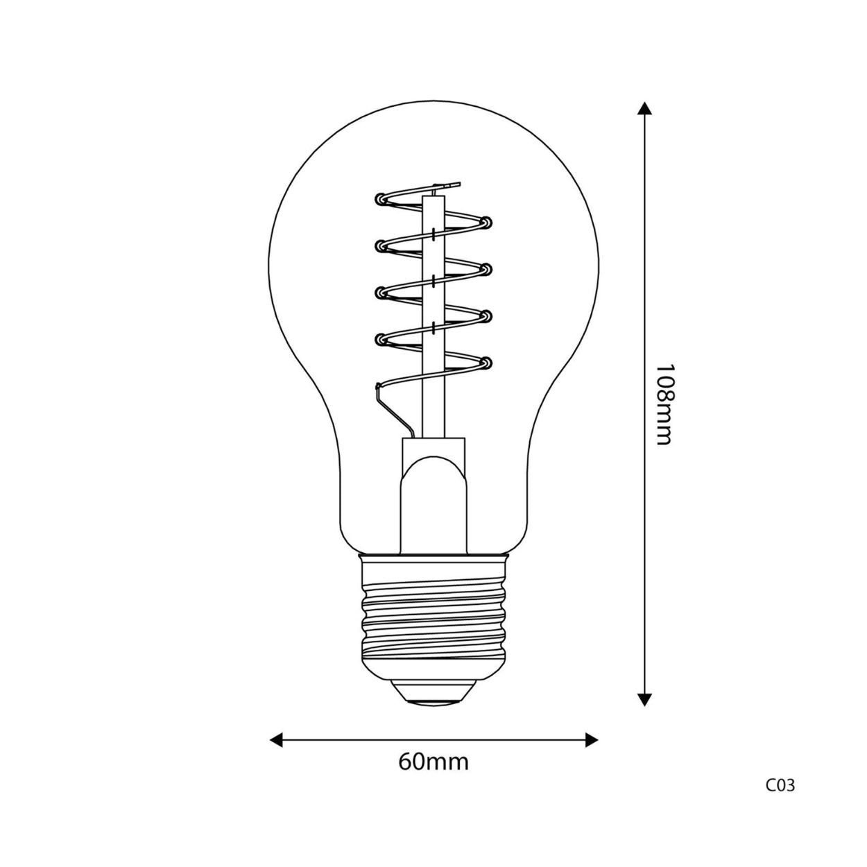 E27 LED 4W klar Golden Carbon Line - Leuchtmittel