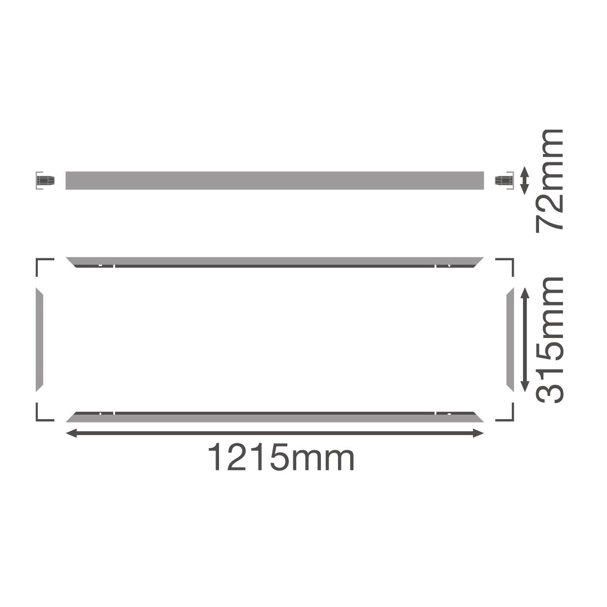 1200x300 Surface Mount Kit H70 VAL - Leuchtenzubehör
