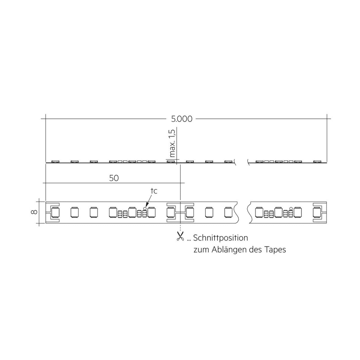 Modul LLE FLEX 8mm 24V SNC4 5m Rolle - LED-Band