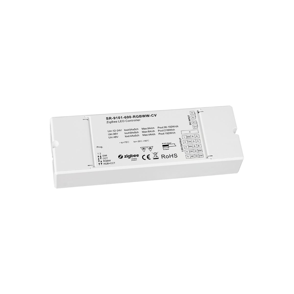 SR-9101 RGBWW Zigbee 5-Kanal - LED-Funkcontroller
