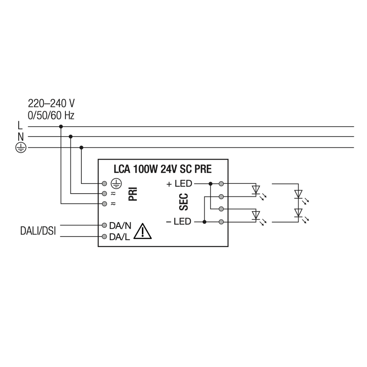 LCA 100W 24V DALI / SwitchDim - LED-Treiber