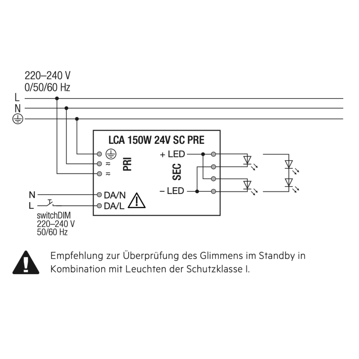 LCA 150W 24V DALI / SwitchDim - LED-Treiber