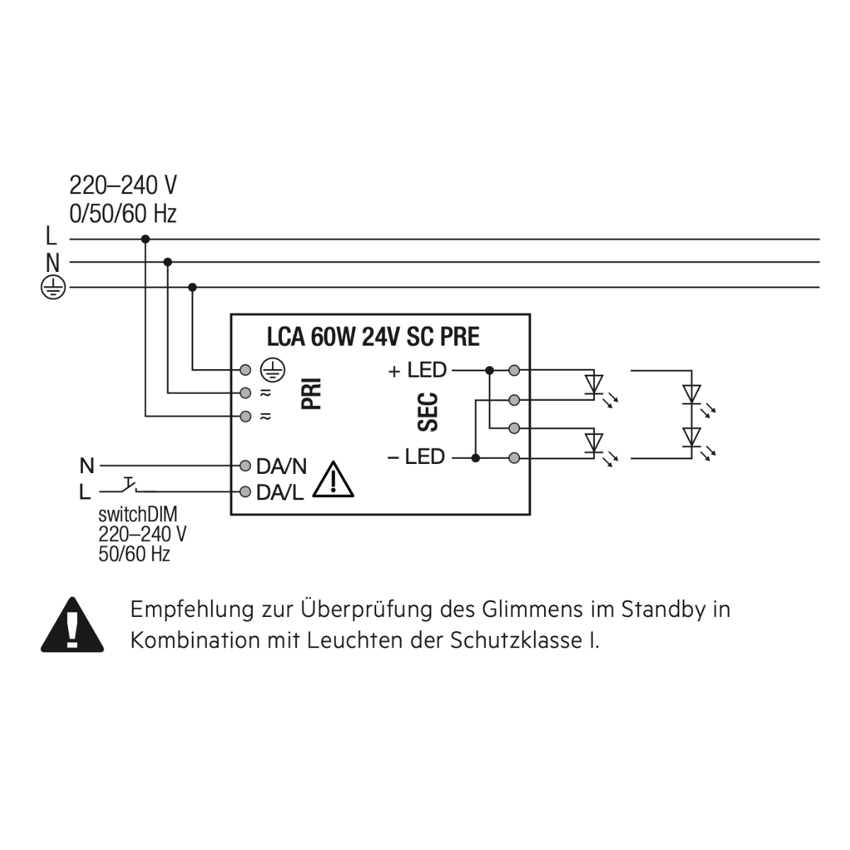 LCA 60W 24V DALI / SwitchDim - LED-Treiber