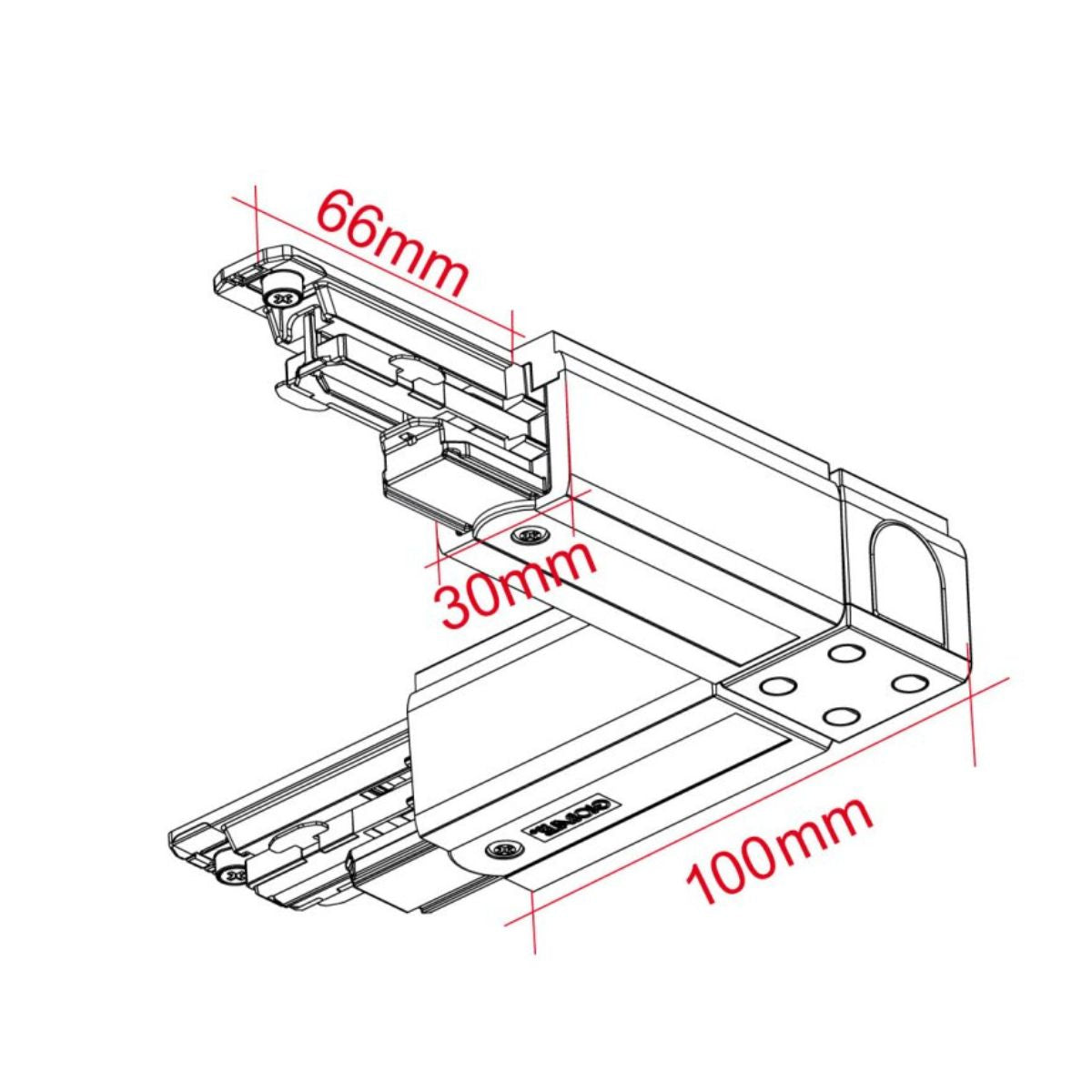 XTSC 635 L-Verbinder - Stromschiene