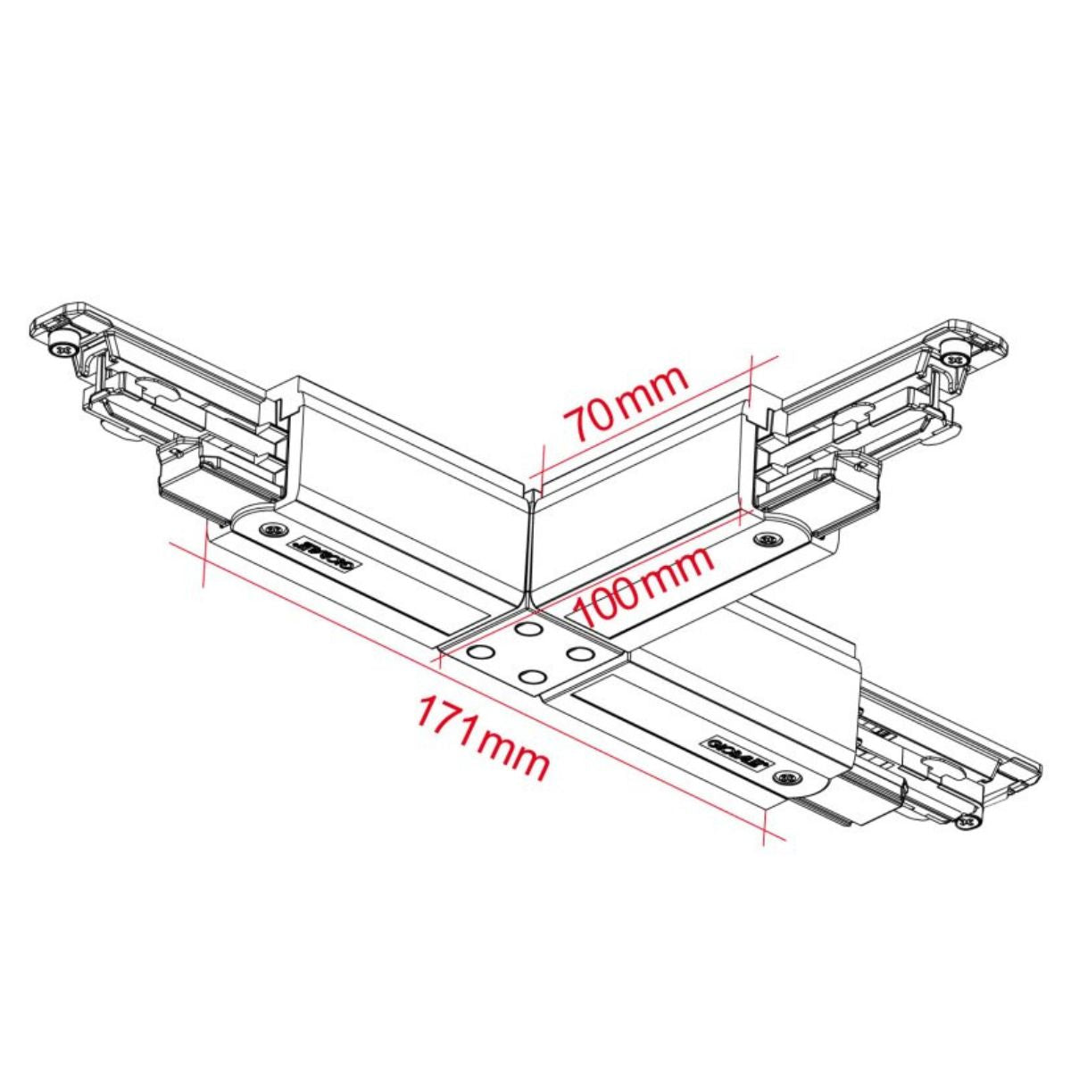 XTSC 639 T-Verbinder - Stromschiene