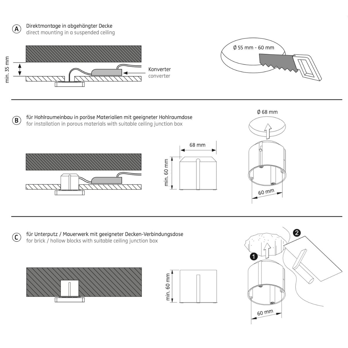 Cubic 49 On - Deckenleuchte