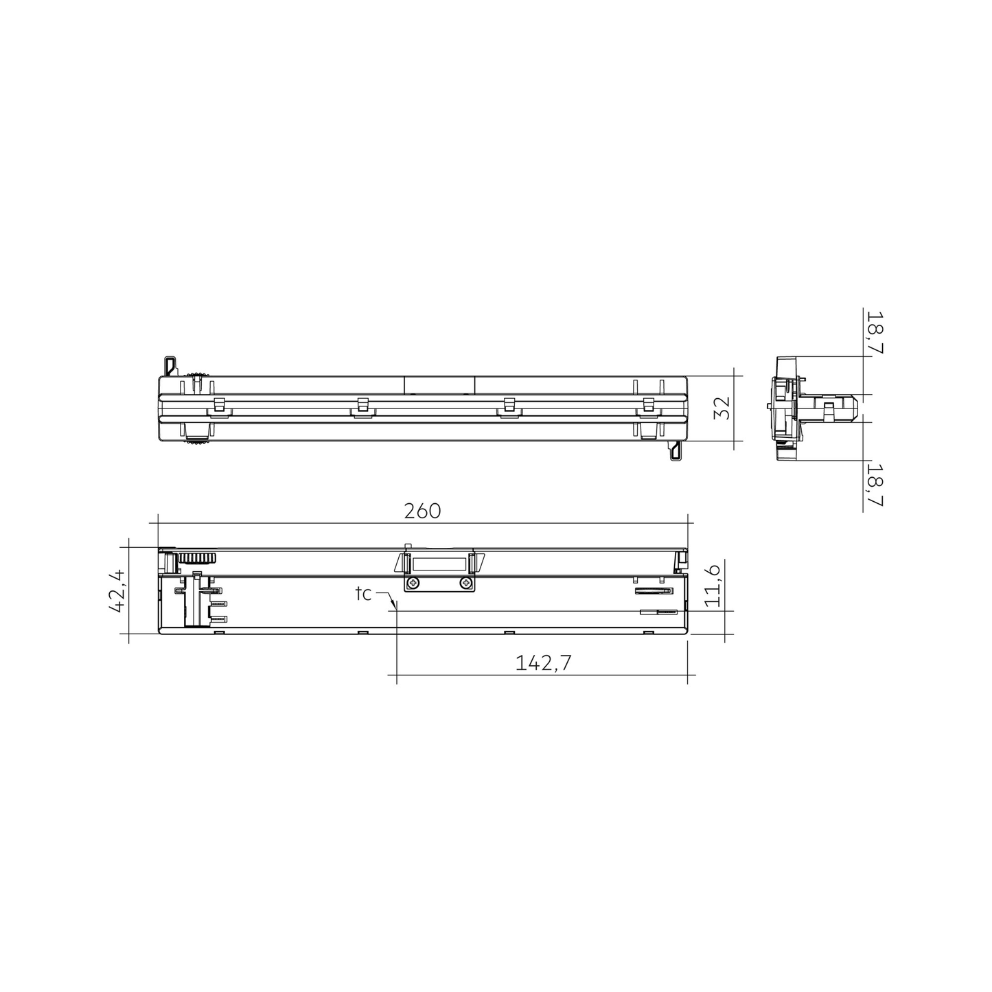 LC 40W 500-1050mA 42V one4all - In-Track-Treiber