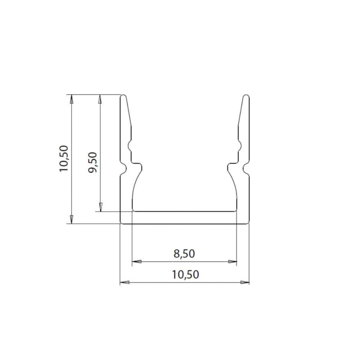 10.5x10.5mm - LED-Profil
