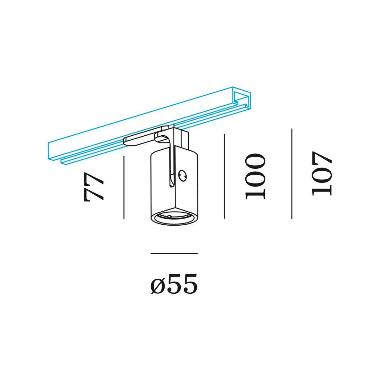 Sqube on Track 1.0 PAR16 - Stromschiene