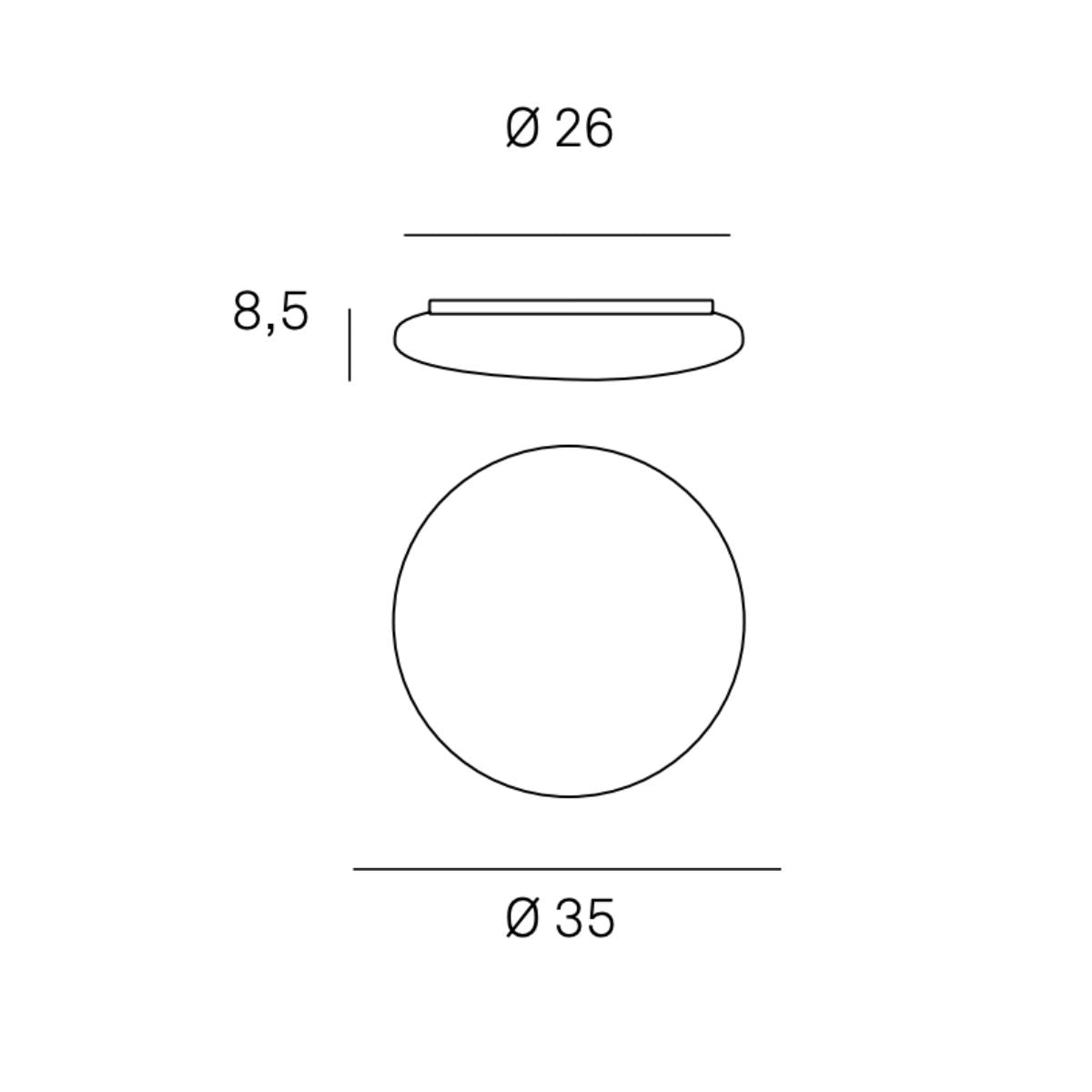 Mentos 35cm - Anbauleuchte