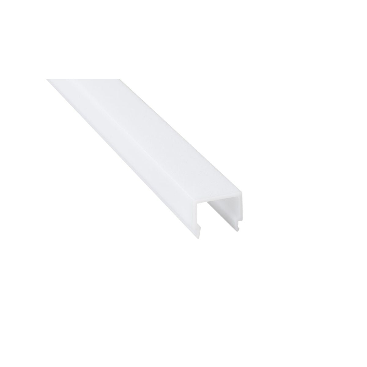 Opalweisse LED-Abdeckung 19x15,7 mm hoch – Diffusor für LED-Profile zur gleichmässigen Lichtstreuung