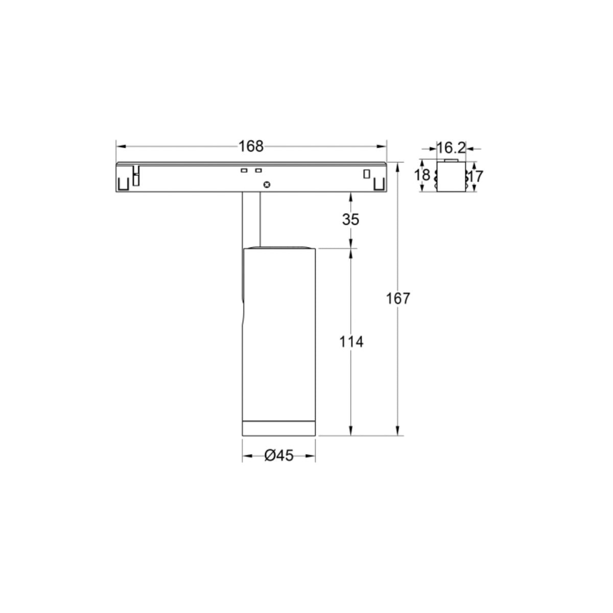Zoom Spot - 48V Stromschiene
