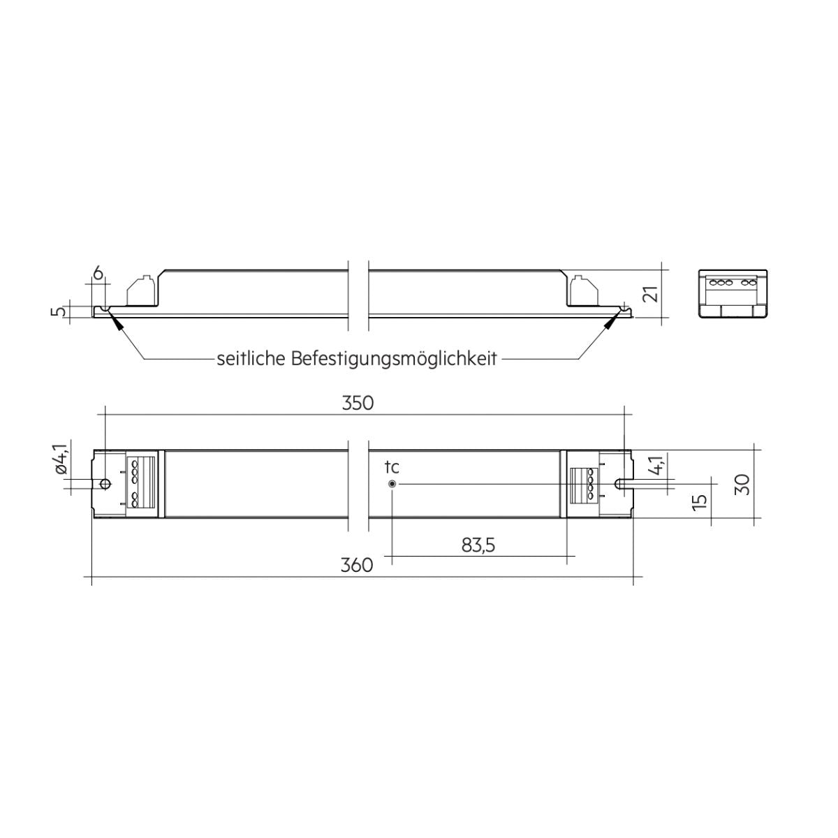 LC 60W 24V low profile DALI / SwitchDim - LED-Treiber