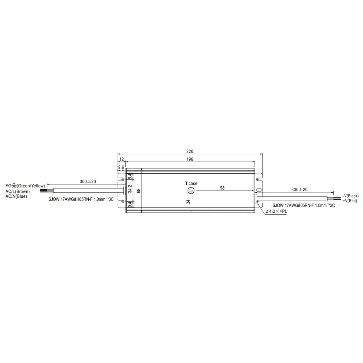 Mean Well 24V HLG-120H-24B 1-10V / Potentiometer - LED-Treiber