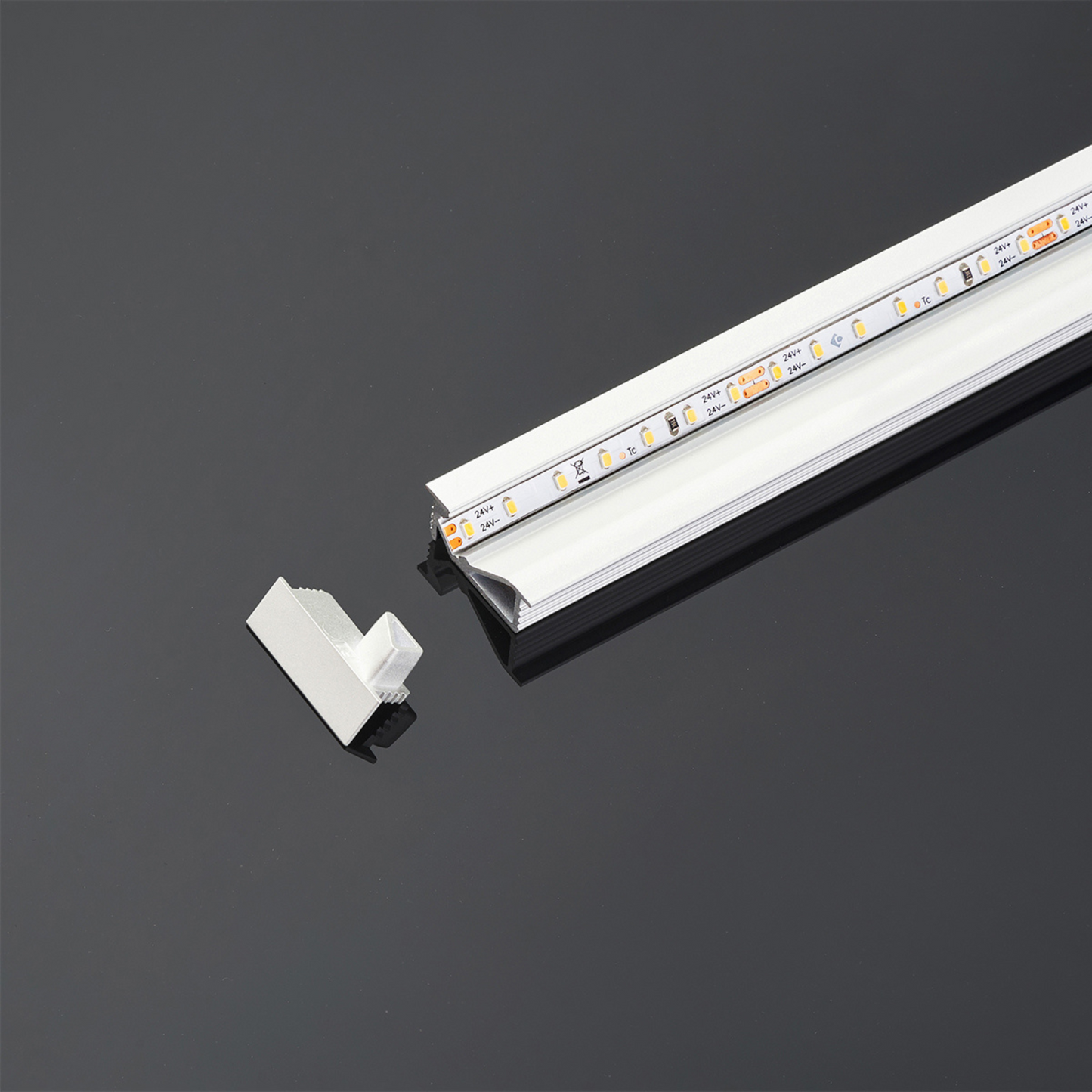LED-Profil Shelf 2.5m inkl. opaler Abdeckung