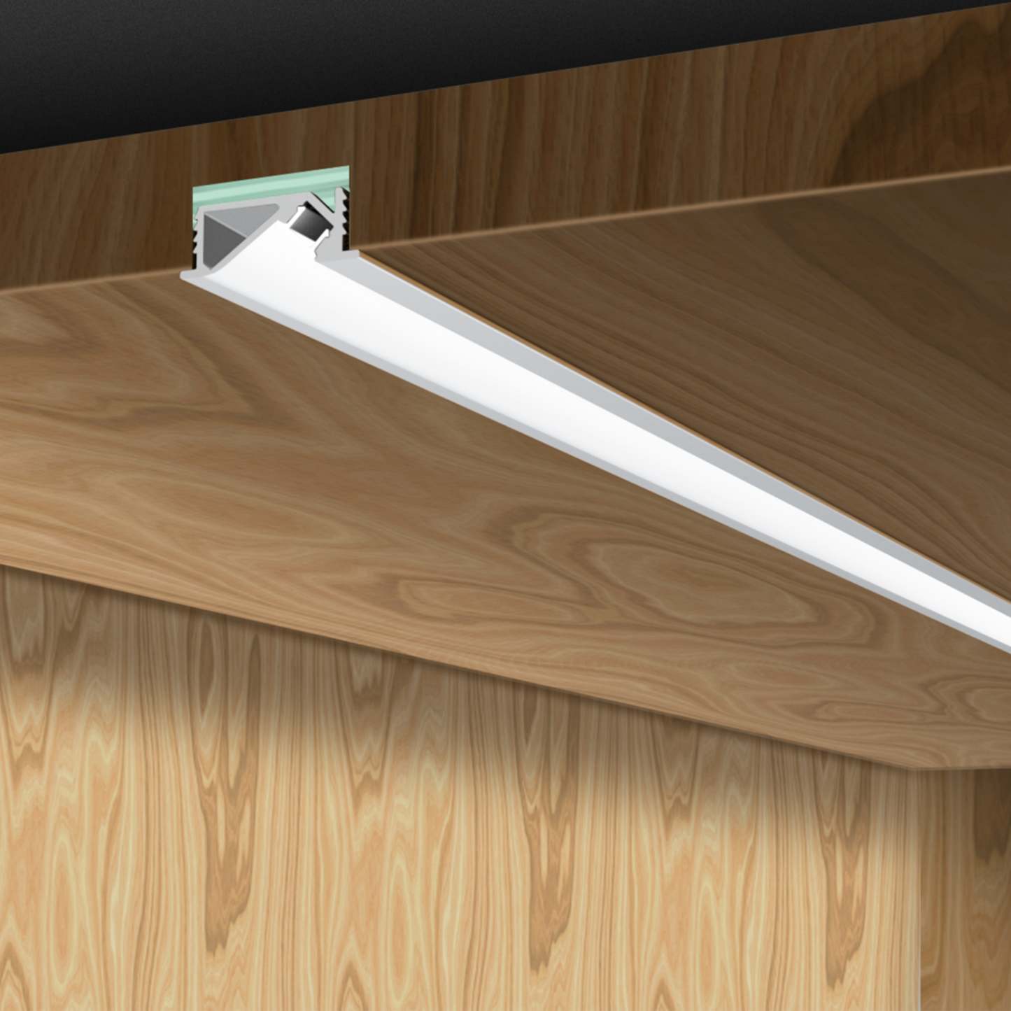 LED-Profil Shelf 2.5m inkl. opaler Abdeckung