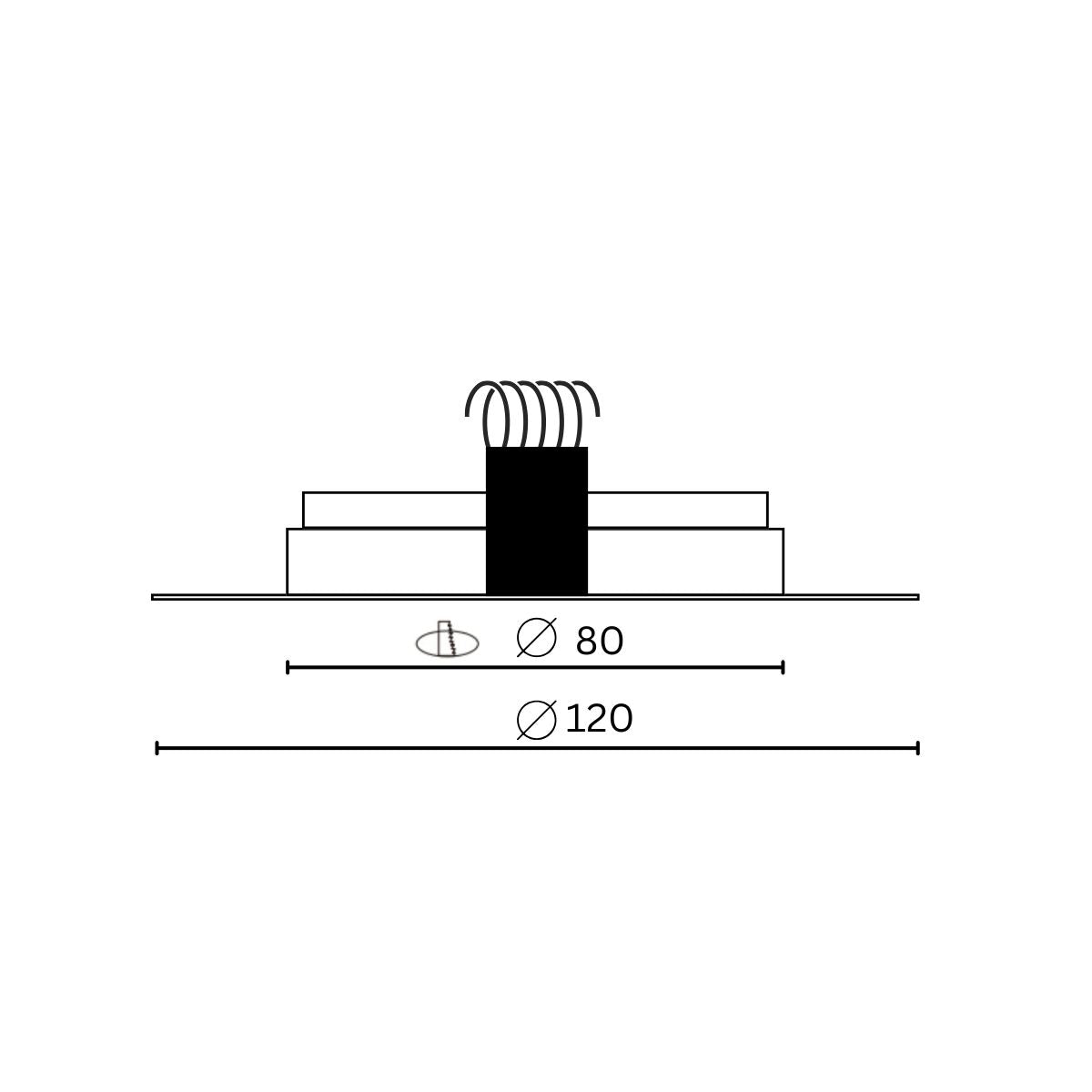 Einbauring LEDspot MR16 80 / 120mm
