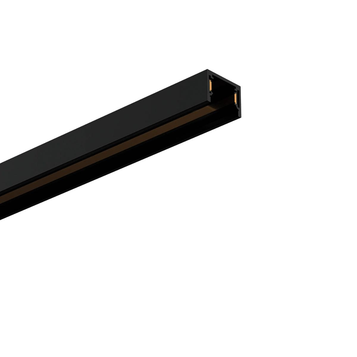Stick Track Schienensystem in Schwarz, flexibles 48V LED-Stromschienensystem, einfache Installation, ideal für moderne und individuelle Lichtlösungen im Innenbereich