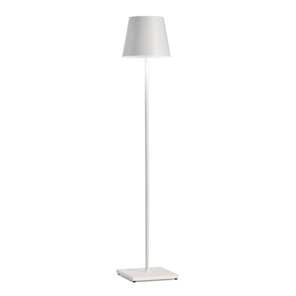Zafferano Poldina Pro XXL Akku-Stehleuchte in weisser Ausführung, kabellose LED-Lampe aus Aluminium mit variabler Höhe (69,5–150 cm), dimmbar per Touch, Lichtfarbe einstellbar (2700/3000K), IP54-Schutz für Innen- und Aussenbereich, bis zu 15 Stunden Leuchtdauer