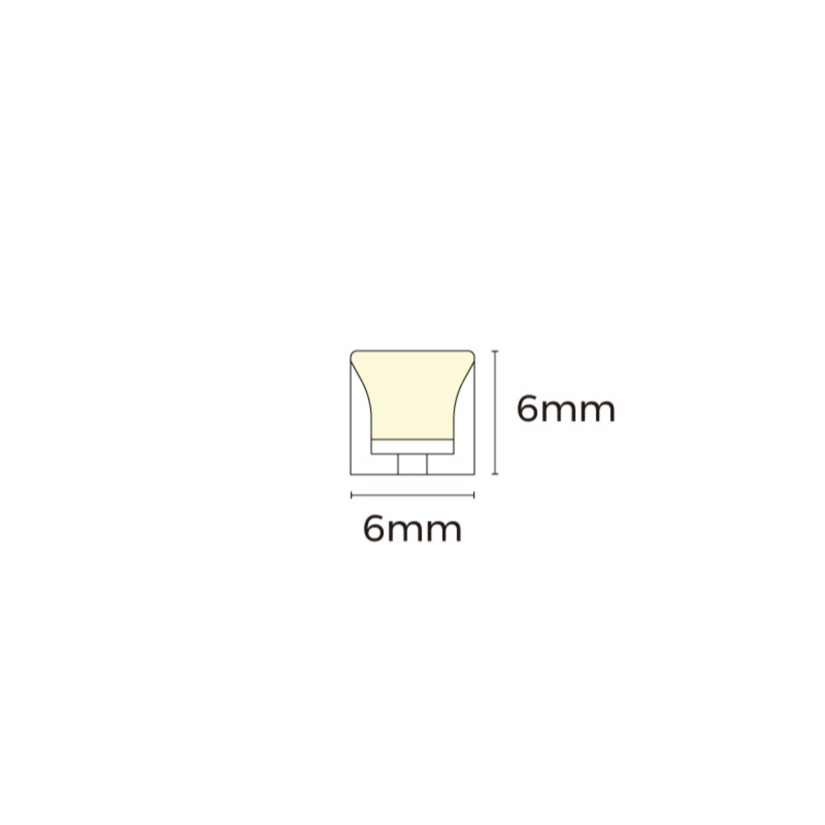 LED Neon-Flex 6x6 top 2700K / 3000K, 6m