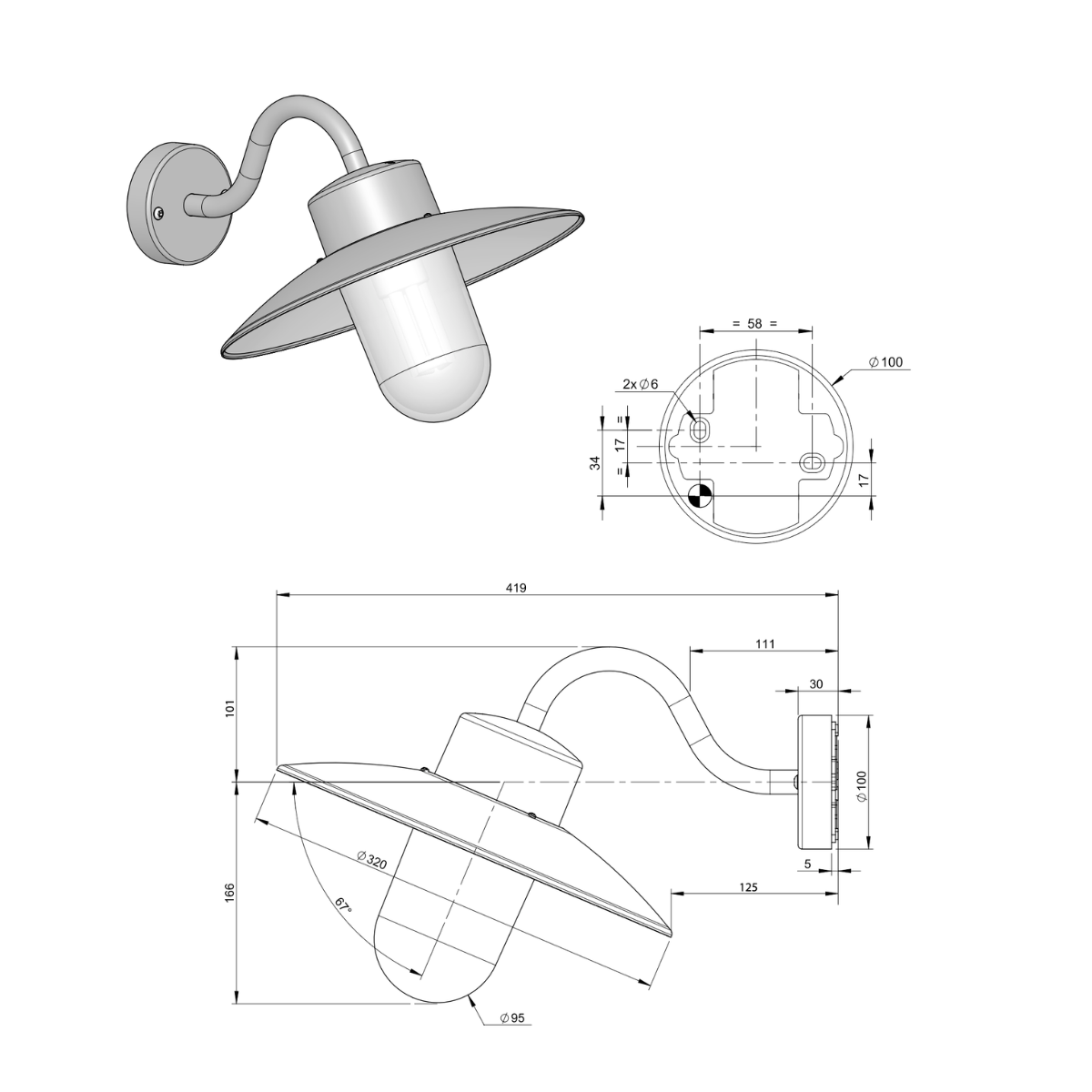 Belcour Model 1 - Aussenleuchte