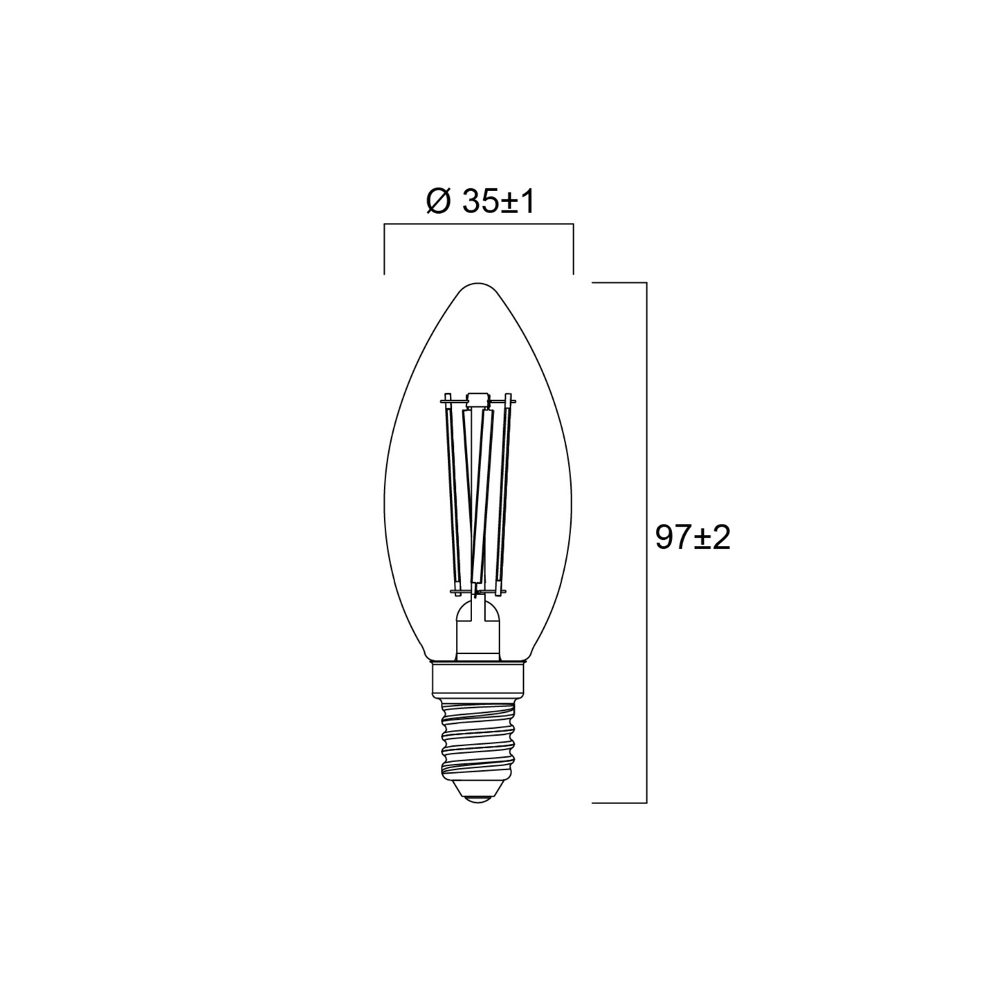 Sylvania Candle E14 4.5W opal dim - Leuchtmittel