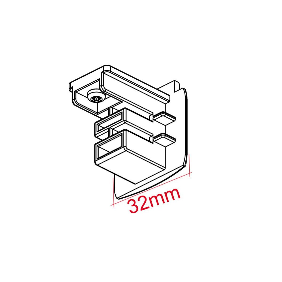 XTS 41 Endkappe - Stromschiene