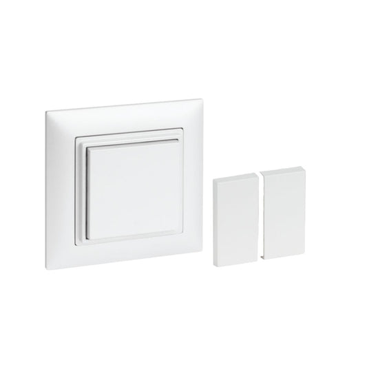 weisser CASAMBI UP-Lichtschalter mit einer oder zwei Tasten für 2-4 Befehle. Wird in der CASAMBI-App konfiguriert.